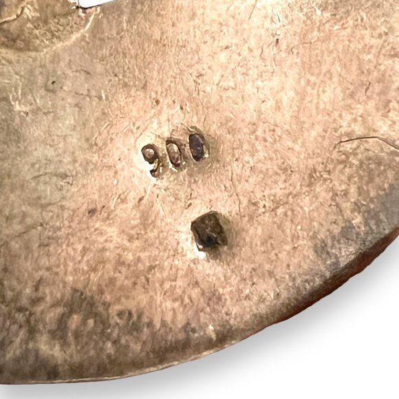 LLama Alpaca Silver 900 Aztec Brooch Pin Industrial Argentina Vintage Antique - Picture 9 of 11